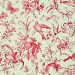 PKaufmann_inc/PK Audubon Toile Ruby P/Kaufmann Fabric Hot
