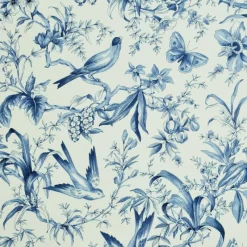 PKaufmann_inc/PK Audubon Toile Sapphire P/Kaufmann Fabric Outlet