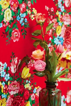 Brewster Ayaanle Red Dutch Painters Floral Wallpaper> Contemporary & Modern