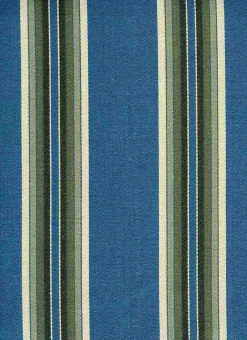 Laura Kiran Bastille Stripe Sky Fabric> Stripes & Chevrons