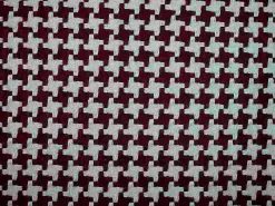 Laura Kiran Big Houndstooth Chocolate Robin Fabric> Plaids & Checks