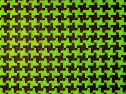 Laura Kiran Big Houndstooth Chocolate Olive Fabric New