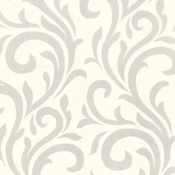 Brewster Bletilla Teal Scroll Wallpaper Clearance