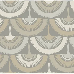 York/AV BO6645 Gray Feather and Fringe Wallpaper Hot