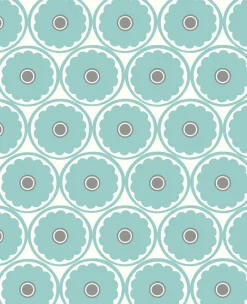 Brewster/ASP Buttercup Turquoise Flower Wallpaper Online