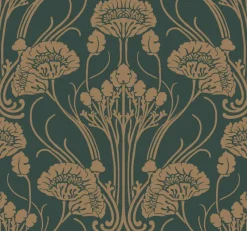 York/AV CA1566 Greens Nouveau Damask Wallpaper Best