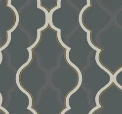 York CI2395 Black Double Damask Wallpaper