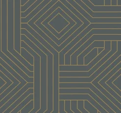 York CI2371 Dark Gray Diverging Diamonds Wallpaper> Florals