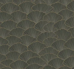 York CI2336 Gray Luminous Ginkgo Wallpaper> Architectural