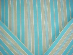 Laura Kiran Corfu Stripe Teal Jade Fabric> Stripes & Chevrons