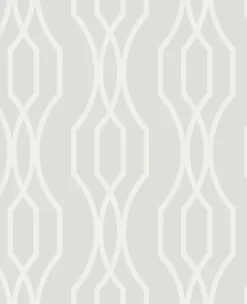 Brewster/ASP Coventry White Trellis Wallpaper Online