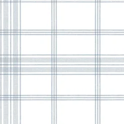 York CV4468 Blue Charter Plaid Wallpaper> Damask, Trellis & Geometrics