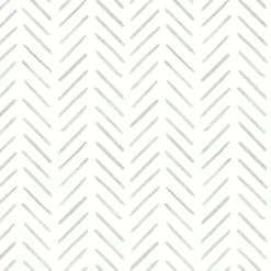 York CV4453 Gray Painted Herringbone Wallpaper Sale