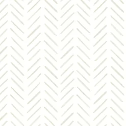 York CV4456 Off White Painted Herringbone Wallpaper Discount