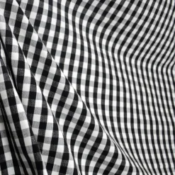 Stock/Heritage/Roth DC41 Chester Black White Check Fabric> Plaids & Checks