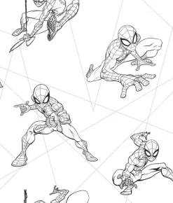 York DI0940 Black/Gray Spider-Man Fracture Wallpaper New