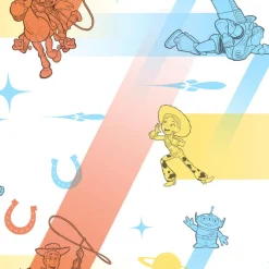 York DI0924 Blue/Orange Disney and Pixar Toy Story 4 Retro Wallpaper Discount