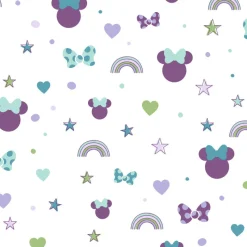 York DI0990 Purple Disney Minnie Mouse Rainbow Wallpaper> Kids