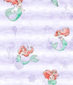 York DI0955 Purple Disney The Little Mermaid Swim Wallpaper Outlet