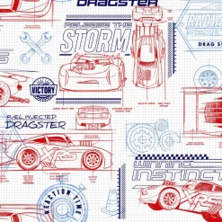 York DI0915 Red Disney and Pixar Cars Schematic Wallpaper Discount