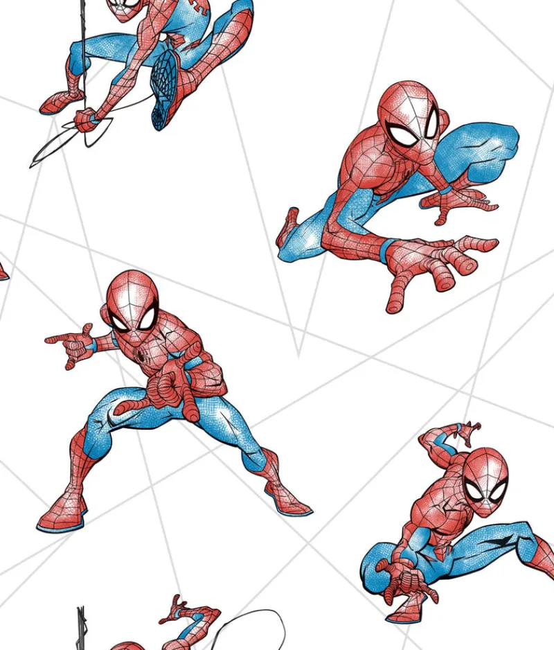 York DI0939 Red/Blue/Gray Spider-Man Fracture Wallpaper Best