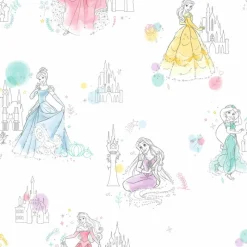 York DI0968 White Disney Princess Pretty Elegant Wallpaper Hot
