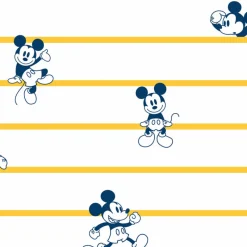York DI0931 Yellow Disney Mickey Mouse Stripe Wallpaper> Kids
