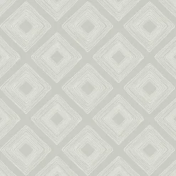 York Diamond Sketch Light Grey Magnolia Home Vol. II Wallpaper> Florals