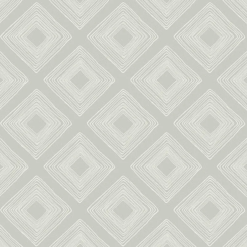 York Diamond Sketch Light Grey Magnolia Home Vol. II Wallpaper> Florals