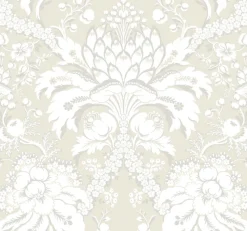 York DM4956 Beige Gold French Artichoke Dam Wallpaper