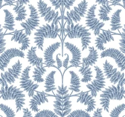York DM4962 Blue Royal Fern Damask Wallpaper New