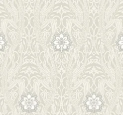 York DM4992 Gray Gatsby Damask Wallpaper> Florals