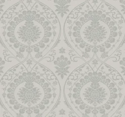 York DM4904 Gray Silver Imperial Damask Wallpaper Sale