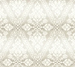 York DM4933 Off White Tudor Diamond Damask Wallpaper> Florals