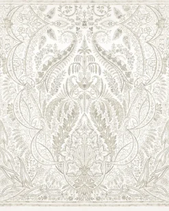 York DM4913M Beige White Jaipur Paisley Damas Wallpaper Mural> Florals