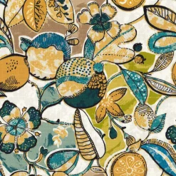 Regal Duxbury Aqua Fabric> Florals