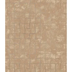 Brewster Evolve Cubist Copper Geometric Wallpaper Sale