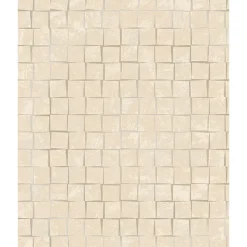 Brewster Evolve Cubist Taupe Geometric Wallpaper New