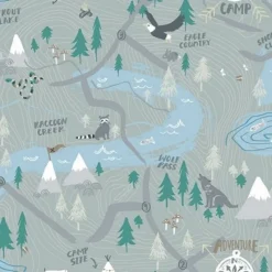 Seabrook FA41908 Campground Wallpaper New