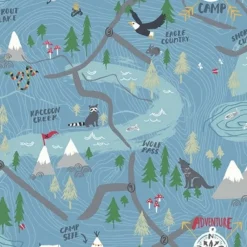Seabrook FA41902 Campground Wallpaper Clearance
