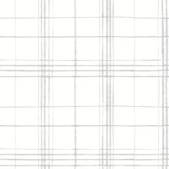 York FH4020 Gray/White Farmhouse Plaid Wallpaper Online