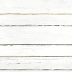York FH4006 White Shiplap Planks Wallpaper> Brick, Stone & Wood