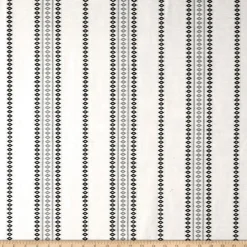 Laura Kiran Finnish Stripe Black Flax Fabric Sale