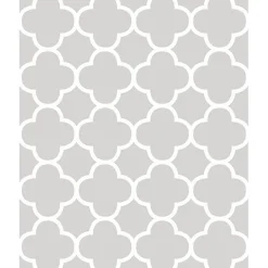 Brewster For Your Bath III Origin Grey Quatrefoil Wallpaper Outlet