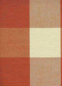 Laura Kiran Four Inch Check 3170 Mandarin Fabric Discount