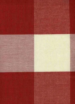 Laura Kiran Four Inch Check 3163 Tomato Fabric New