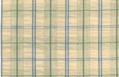 Laura Kiran Hampton Seersucker Green Blue Fabric> Plaids & Checks
