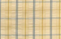 Laura Kiran Hampton Seersucker Yellow Blue Fabric> Plaids & Checks