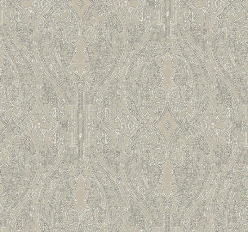 York HO2135 Off White Ascot Damask Wallpaper New