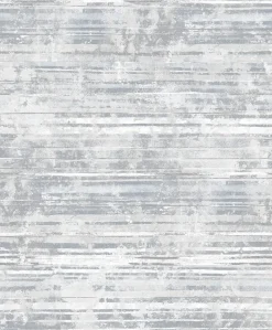 Brewster 2838-IH2253 Makayla Grey Distressed Stripe Wallpaper